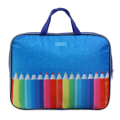 Папка для труда, А4, текстильная, 35×27×7 см «Карандаши»