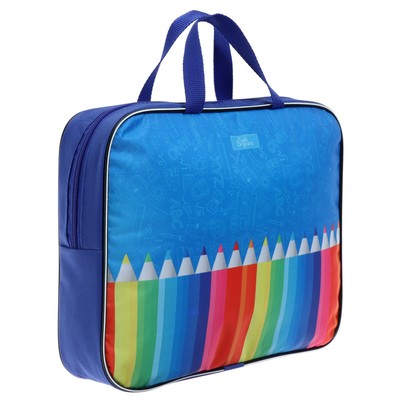 Папка для труда, А4, текстильная, 35×27×7 см «Карандаши»