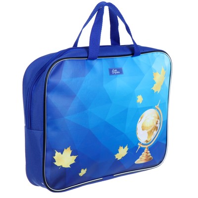 Папка для труда, А4, текстильная, 35×27×7 см «Глобус»