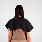 Пелерина парикмахерская, на завязках, чёрная - Фото 4