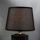 Настольная лампа с абажуром RISALUX, 21194/1, E14, 40 Вт, классическая, в спальню, на тумбочку, в гостиную, чёрный, 20×20×32 см - Фото 9