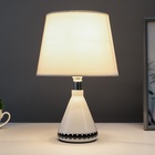 Лампа настольная 21195/1 E14 40 Вт белый 20×20×33 см RISALUX - фото 3737088 Лампа настольная 21195/1 E14 40 Вт белый 20×20×33 см RISALUX - фото 3737088