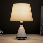 Лампа настольная 21195/1 E14 40 Вт белый 20×20×33 см RISALUX - фото 3737089 Лампа настольная 21195/1 E14 40 Вт белый 20×20×33 см RISALUX - фото 3737089