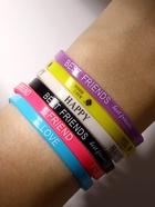 Браслеты силиконовые Forever young, набор 6 шт., цветные, d=5.5 см - Фото 2