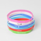 Силиконовые браслеты Forever young, набор 6 шт., цветные, d=5.5 см - Фото 4