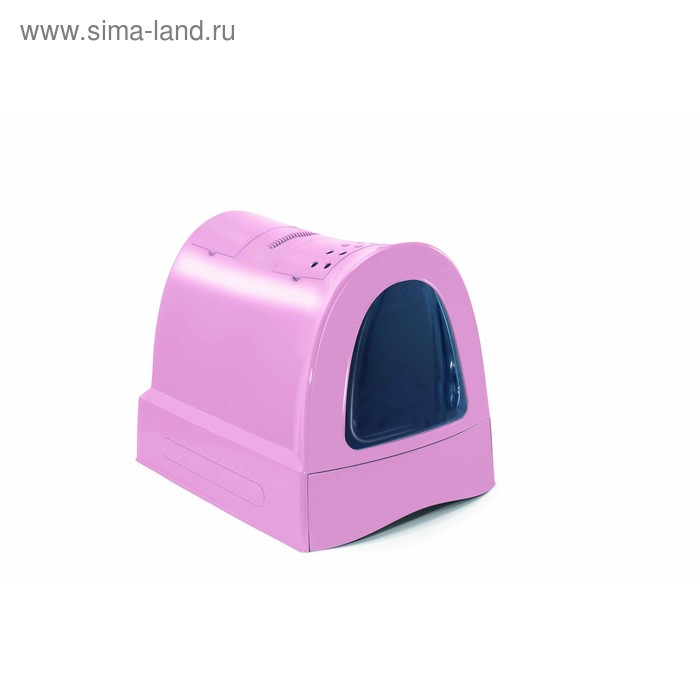 Туалет закрытый Imac Zuma для кошек, 40 х 56 х 42,5 см, пепельно-розовый - Фото 1
