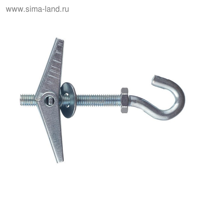 Анкер Steelrex, потолочный, пружинный, с крюком, оцинкованный, м4×75 мм, 100 шт. - Фото 1