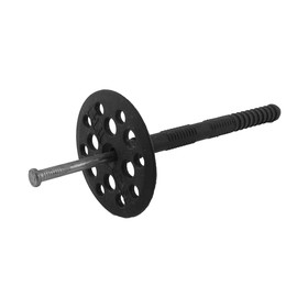 Дюбель Steelrex, для утеплителя, с металлическим гвоздем, 10×90 мм, черный, 1000 шт.