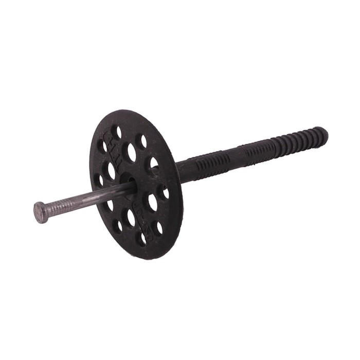 Дюбель Steelrex, для утеплителя, с металлическим гвоздем, 10×160 мм, черный, 500 шт.