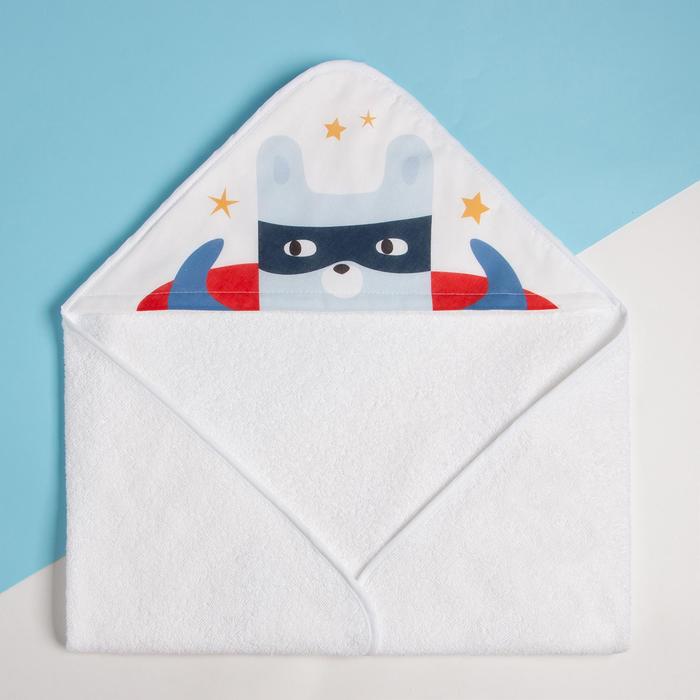 Полотенце детское Крошка Я «Super hero», 75×75 см, 100% хлопок. 340 г/м² - Фото 1