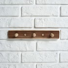 Вешалка деревянная, 3 крючка "Термо" - фото 22817285