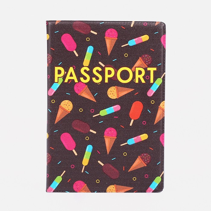 Обложка для паспорта, цвет чёрный - фото 8977230