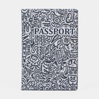Обложка для паспорта, цвет чёрный/белый - фото 8559229