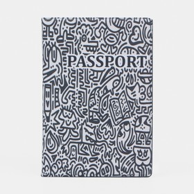 Обложка для паспорта, цвет чёрно-белый (4 шт)