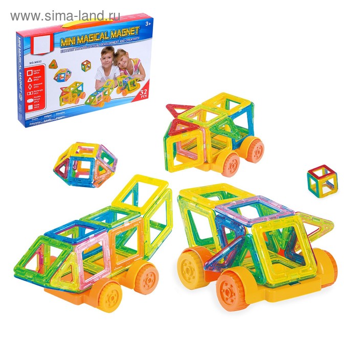 Конструктор магнитный «Мини магический магнит», 32 детали - Фото 1
