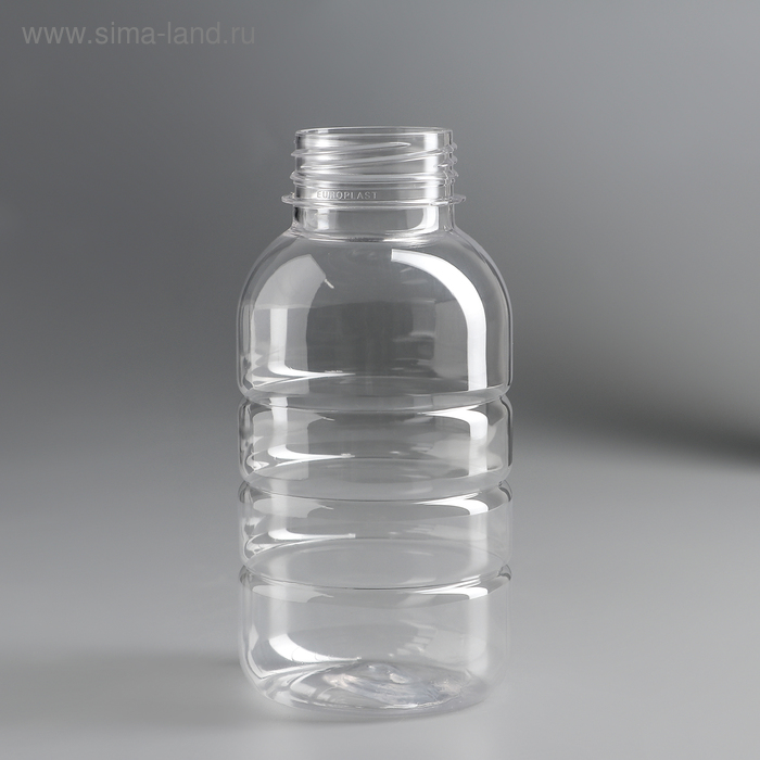 Бутылка пластиковая одноразовая «Бочонок», 300 мл, горлышко d=3,3 см, без крышки, цвет прозрачный - Фото 1