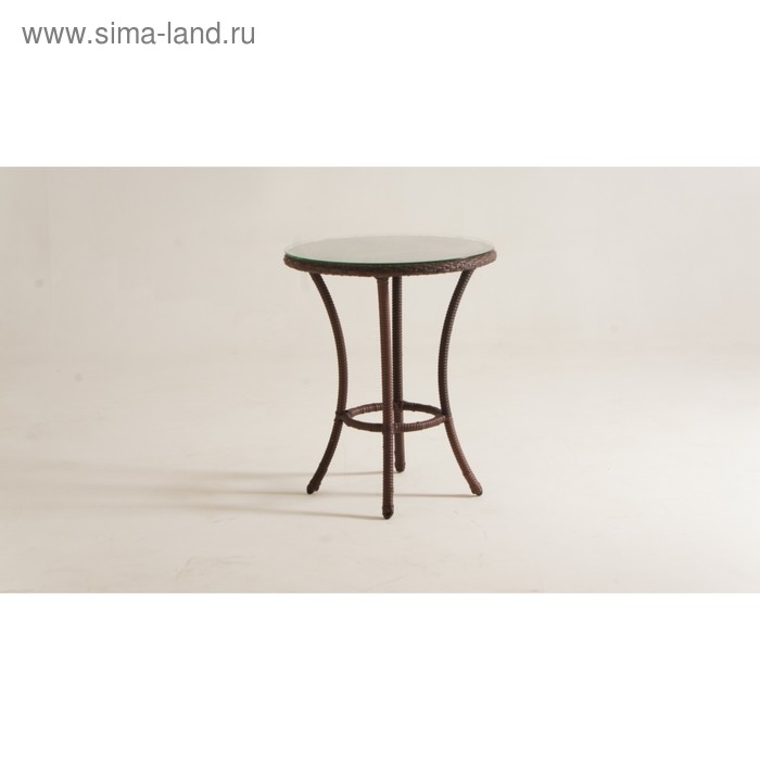 Стол кофейный DEKO круглый, d-60 см, цвет шоколад - Фото 1