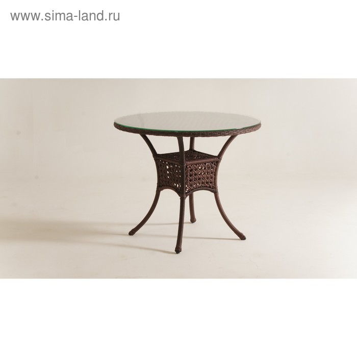 Стол обеденный DEKO круглый, d-90 см, цвет шоколад - Фото 1