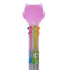 Ручка шариковая автоматическая 6-ти цветная "Сова сиреневая" - фото 23368547