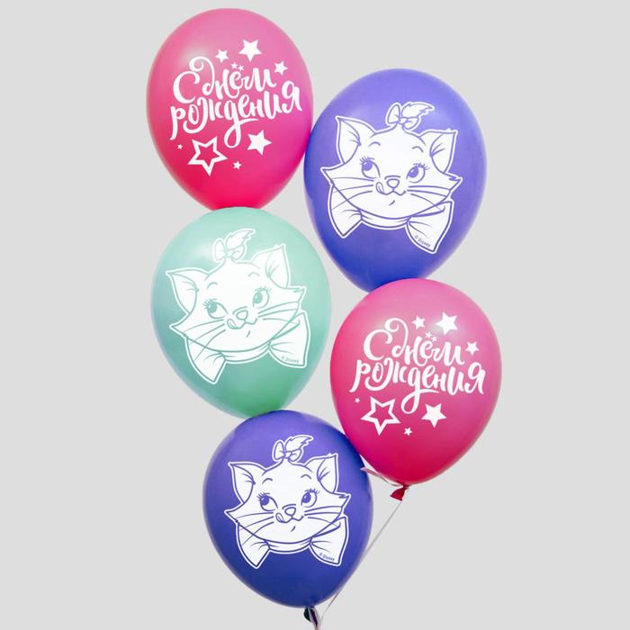 Воздушные шары «С Днем Рождения», Коты аристократы, 50 шт., 12" - Фото 1