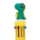 Ручка шариковая автоматическая 10-ти цветная, "Динозавр", цвет зеленый, в пакете - Фото 3