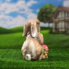 Садовая фигура "Зайцы парочка" 29х16х25см - Фото 2