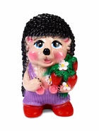 Садовая фигура из гипса «Ёж Семён с клубничкой», 17×17×35 см - Фото 2