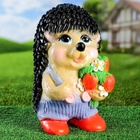 Садовая фигура из гипса «Ёж Семён с клубничкой», 17×17×35 см - Фото 11