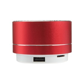 Портативная колонка Luazon LAB-03, 3 Вт, 520 мАч, microSD, USB, корпус металл, МИКС