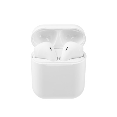 Наушники беспроводные I12, вкладыши, сенсорное управление, Bluetooth 5.0, матовые, белые