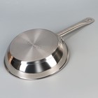 Сковорода Катунь «Общепит», d=24 см, толщина 0.6 мм, дно 3.5 мм, h=5.5 см, капсульное дно, индукция, нержавеющая сталь - Фото 4