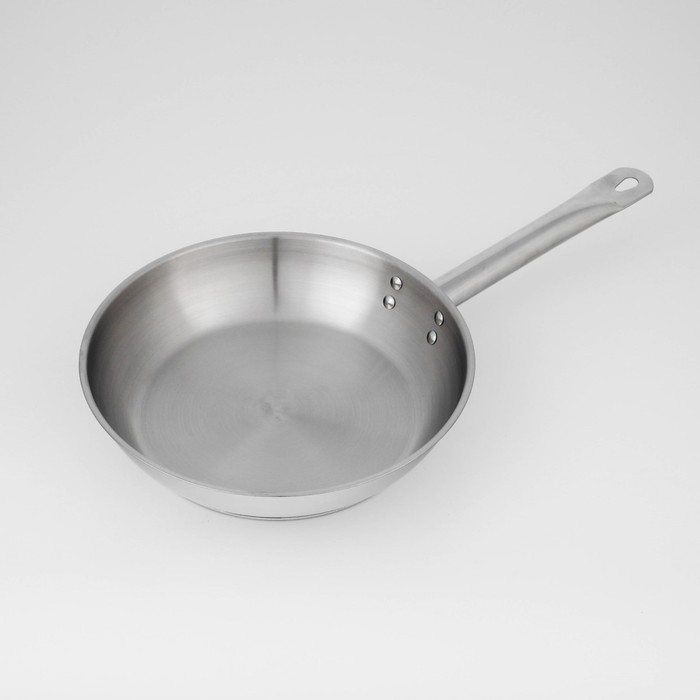 Сковорода Катунь «Общепит», d=26 см, толщина корпуса 0.6 мм, дно 3.5 мм, капсульное дно, индукция, нержавеющая сталь - Фото 1