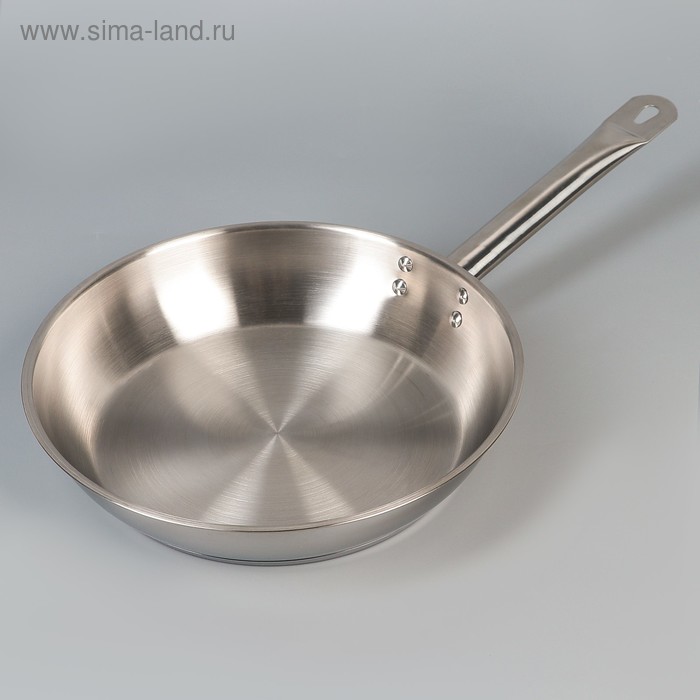 Сковорода Катунь «Общепит», d=28 см, толщина корпуса 0.6 мм, дно 3.5 мм, капсульное дно, индукция, нержавеющая сталь - Фото 1