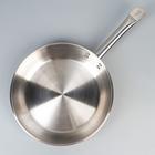 Сковорода Катунь «Общепит», d=30 см, толщина корпуса 0.6 мм, дно 3.5 мм, капсульное дно, индукция, нержавеющая сталь - Фото 2