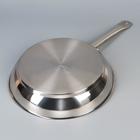 Сковорода Катунь «Общепит», d=30 см, толщина корпуса 0.6 мм, дно 3.5 мм, капсульное дно, индукция, нержавеющая сталь - Фото 4