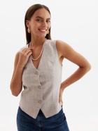 Бусы «Жемчуг» дуэт бусин, шар №6, белые в золоте, 53 см - Фото 3