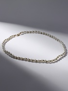 Бусы «Жемчуг» дуэт бусин, шар №6, белые в золоте, 53 см - Фото 11