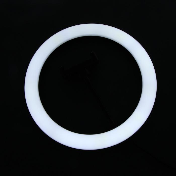 Светодиодная кольцевая лампа на штативе LuazON SNP098, 10" (26 см), 20 Вт, штатив 27-85 см - фото 1887962799