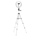 Светодиодная кольцевая лампа на штативе LuazON SNP099, 10" (26 см), 10 Вт, штатив 34-108 см - Фото 2