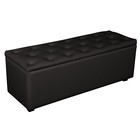 Банкетка «Монако - 2», с ящиком, 1210×420×430 мм, искусственная кожа, цвет чёрный - Фото 1