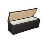Банкетка «Монако - 2», с ящиком, 1210×420×430 мм, искусственная кожа, цвет чёрный - Фото 2