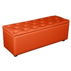 Банкетка «Монако - 2», с ящиком, 1210×420×430 мм, искусственная кожа, цвет оранжевый - Фото 1