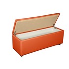 Банкетка «Монако - 2», с ящиком, 1210×420×430 мм, искусственная кожа, цвет оранжевый - Фото 2