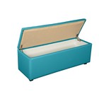 Банкетка «Монако - 2», с ящиком, 1210×420×430 мм, искусственная кожа, цвет бирюзовый - Фото 2