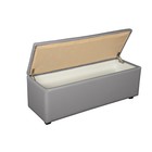 Банкетка «Монако - 2», с ящиком, 1210×420×430 мм, искусственная кожа, цвет серый - Фото 2