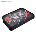 Пенал школьный, 3 секции, 14×21×4 см «Лев» - Фото 2