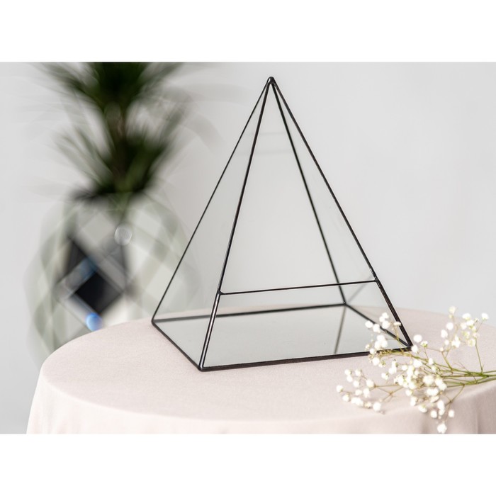 Флорариум "Пирамида 4" (швы серебро) - фото 1908553820