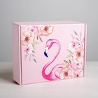 Коробка подарочная складная, упаковка, «Фламинго», 27 х 21 х 9 см - Фото 2