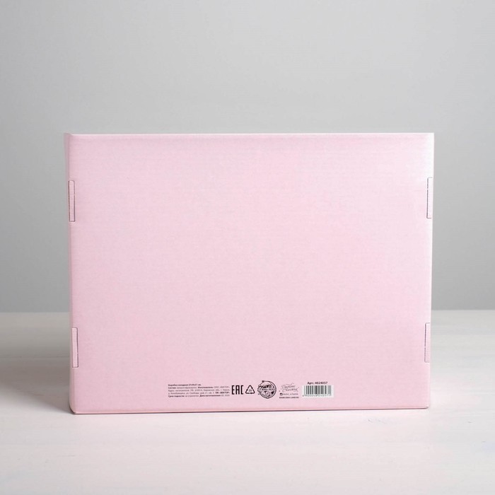 Коробка подарочная складная, упаковка, «Фламинго», 27 х 21 х 9 см - фото 1927555629