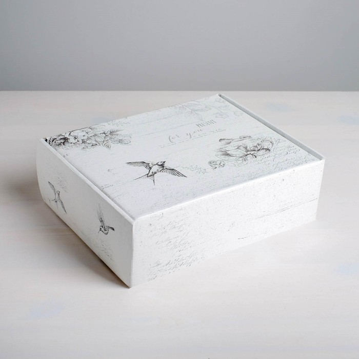 Коробка подарочная складная, упаковка, «Шебби», 27 х 21 х 9 см